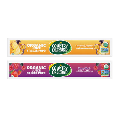 Kisko Freezies Country Orchard Organic Freeze Pops 100% Juice (Tropical)