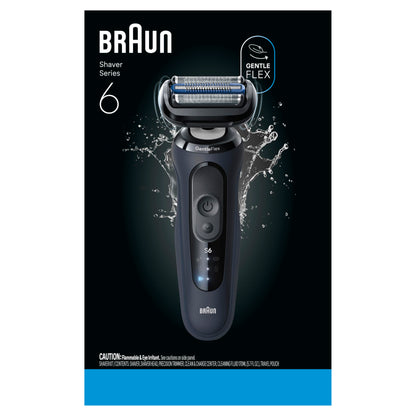 Braun Electric Razor for Men Series 6 with Precision Trimmer, Extra Shaver Head, 4-in-1 Clean & Charge Center, Travel Case, S6 6177ps