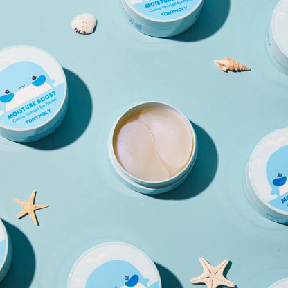 TONYMOLY Cooling Hydrogel Under Eye Patches, Moisture Boost Eye Treatment with Retinol, Ceramide & Collagen to Help Reduce Dark Circles, Support Skin Barrier & Plump Under Eyes, 30 Pairs