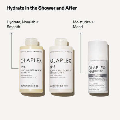 Olaplex Nº.5 Leave-In Conditioner: Moisturizes & Mends Split Ends | Reduces Breakage & Repairs, Protects Damaged Hair | For Coily, Curly, Straight, and Wavy, 100 mL / 3.3 Fl. Oz.