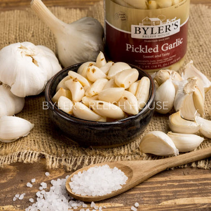 Byler's Relish House Pickled Garlic, 16 fl oz. (1 Pint) Glass Jar