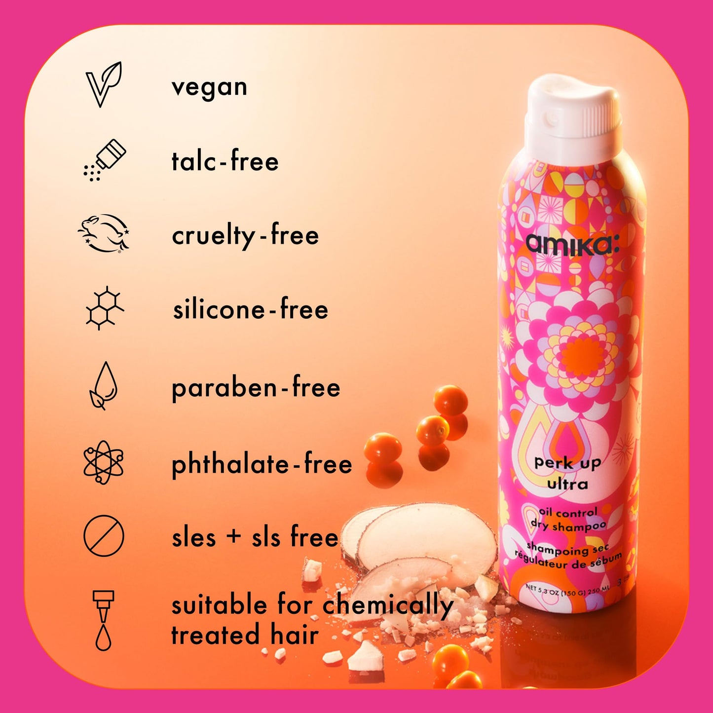 amika perk up ultra oil control dry shampoo | cleans + refreshes scalp + roots, absorbs + helps control oils, extends styles between washes, for all hair types with extra oily scalps