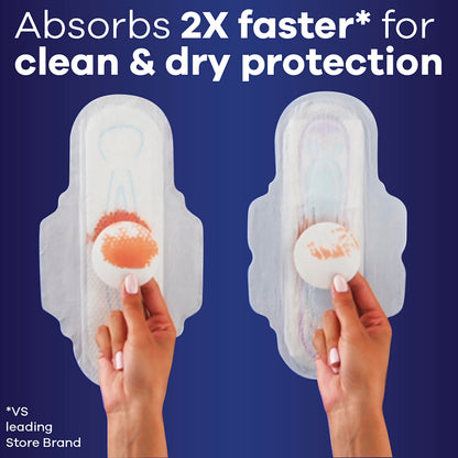 Always Ultra Thin Overnight Pads with Wings, Size 4, Overnight, 96 Count (3 Packs of 32)