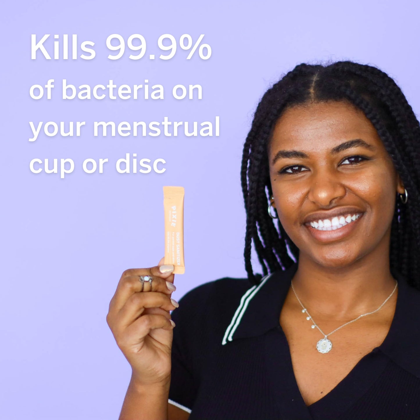 Pixie Cup Dust Menstrual Cup Sanitizer - Menstrual Disc Sanitizer + Period Cup Cleaner - Just add Water - Portable Travel Solution for Feminine Care