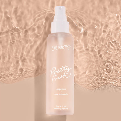 ColourPop Pretty Fresh Hydrating Setting Mist - Vegan Micro-Fine Makeup Finishing Spray with Hyaluronic Acid and Coconut Water for Dewy, Long-Lasting Wear - Lock It In (3.4 Fl Oz)