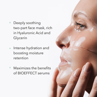 Bioeffect Imprinting Hydrogel Face Mask | Soothing Two-Part Hydrogel Mask for Intense Hydration, Plumper & Smoother-Looking Skin, 6 Masks