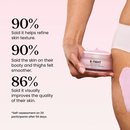 MAËLYS B-TIGHT Lift & Firm Booty Mask - Skin Tightening & Firming Cream for Booty & Thighs - Cellulite Cream with Caffeine & Brazilian Peppertree - Butt Mask for Smooth-Looking Skin (3.4 Fl Oz)