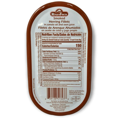 Smoked Herring Fillets Rugenfisch Filets de Hareng Fumes 6.7 oz (2 PACK)
