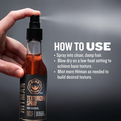 GIBS Grooming Hitman Texturizing Spray, 5 Fl Oz