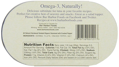 Bar Harbor Wild Herring Fillets Seasoned with Cracked Pepper, 6.7 oz – Naturally Wood Smoked