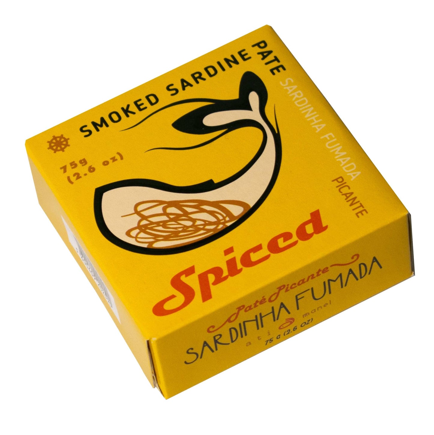 Portuguese Smoked Spiced Sardine Pate | B Vitamins, Omega-3 | Tinned Seafood by Ati Manel | 1 x 75g Cans