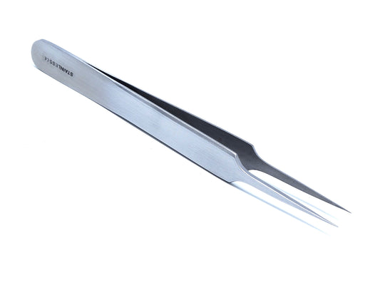 IMS IMS-JF5 Premium High Precision Jeweler Style Forceps #5 Tweezers, Fine Point Tips, Stainless Steel, 4.5'' L