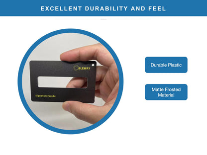 Signature Guide Card for Visually Impaired