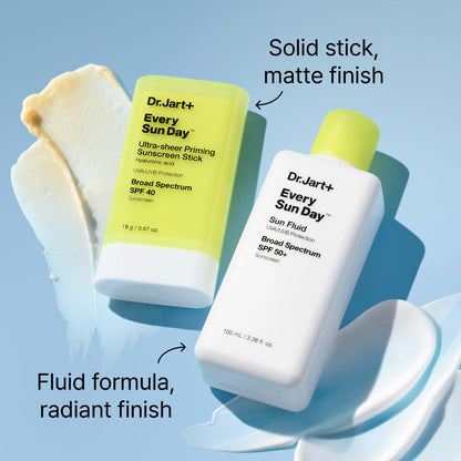 Dr.Jart+ Every Sun Day Invisible Korean Priming Sunscreen Stick SPF 40 with Hyaluronic Acid | Glides Over Makeup | Korean Skincare | Travel Size, 0.67 Ounce