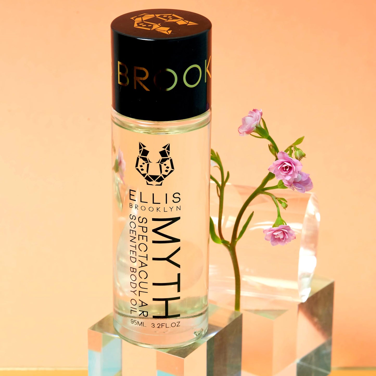 Ellis Brooklyn MYTH Scented Body Oil for Women with Bergamot, Jasmine & White Cedarwood, Vegan, Cruelty-Free, Sustainable Ingredients – 95ml/3.2 fl oz