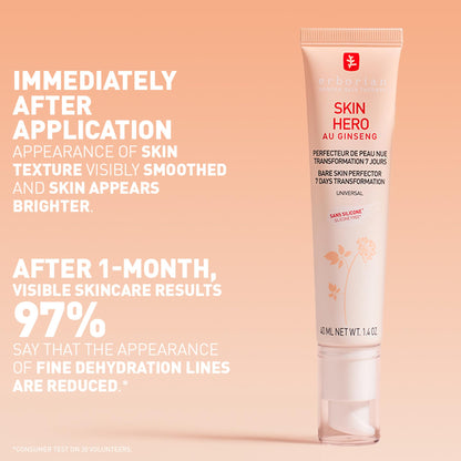 Erborian Skin Hero Perfector, Non-Tinted Concealer & Makeup Primer Hydrates, Smooths Texture, Blurs & Illuminates, Glass‑Skin Base, Korean Skincare