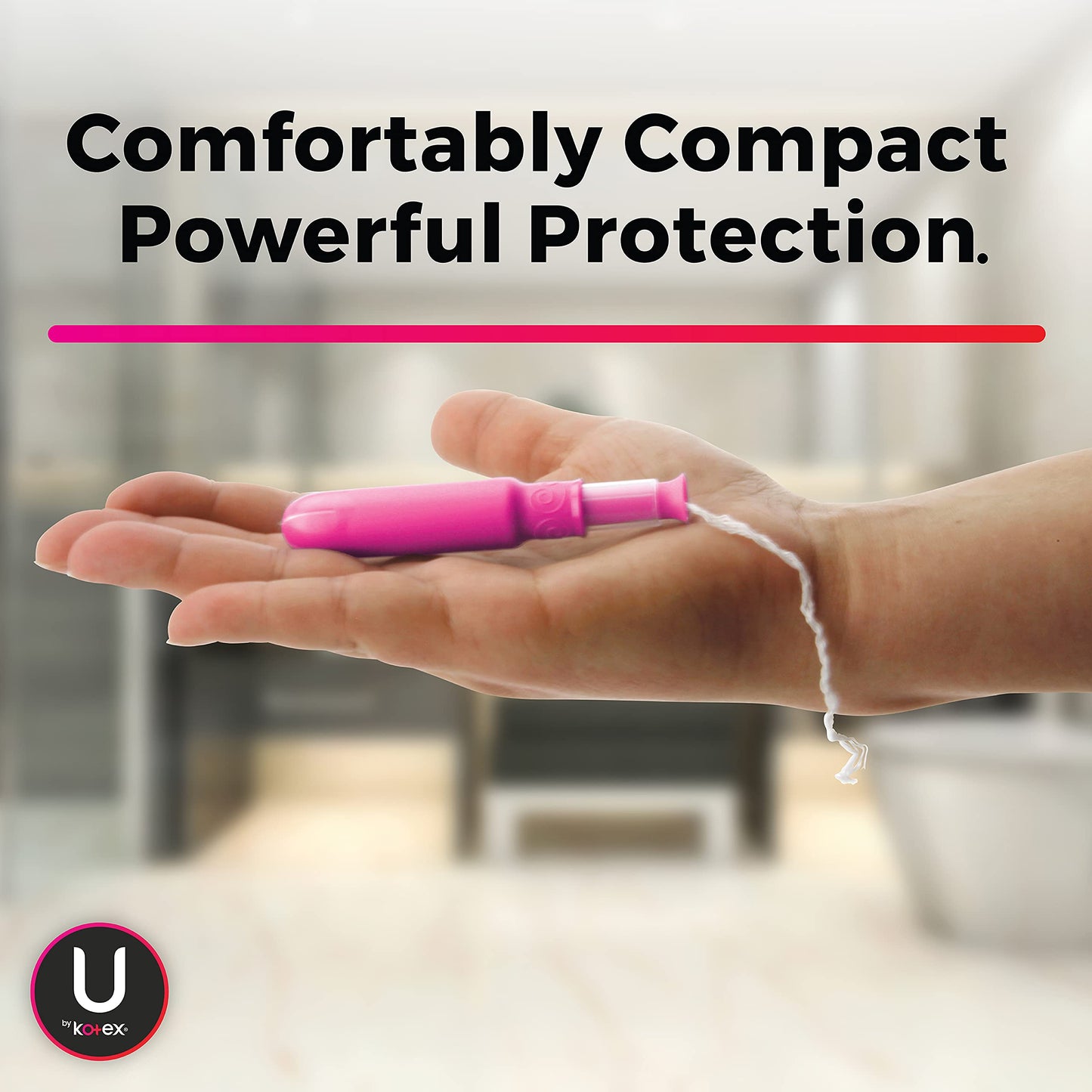 U by Kotex Click Compact Multipack Tampons, Regular/Super/Super Plus Absorbency, Unscented, 30 Count