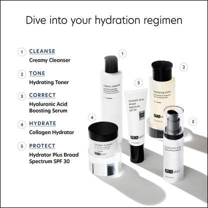 PCA SKIN Hyaluronic Acid Boosting Face Serum, Hyaluronic Acid Serum for Face Made with Niacinamide and Ceramides, Helps Reduce Fine Lines and Wrinkles and Delivers 24-Hour Moisturization, 1 oz Pump