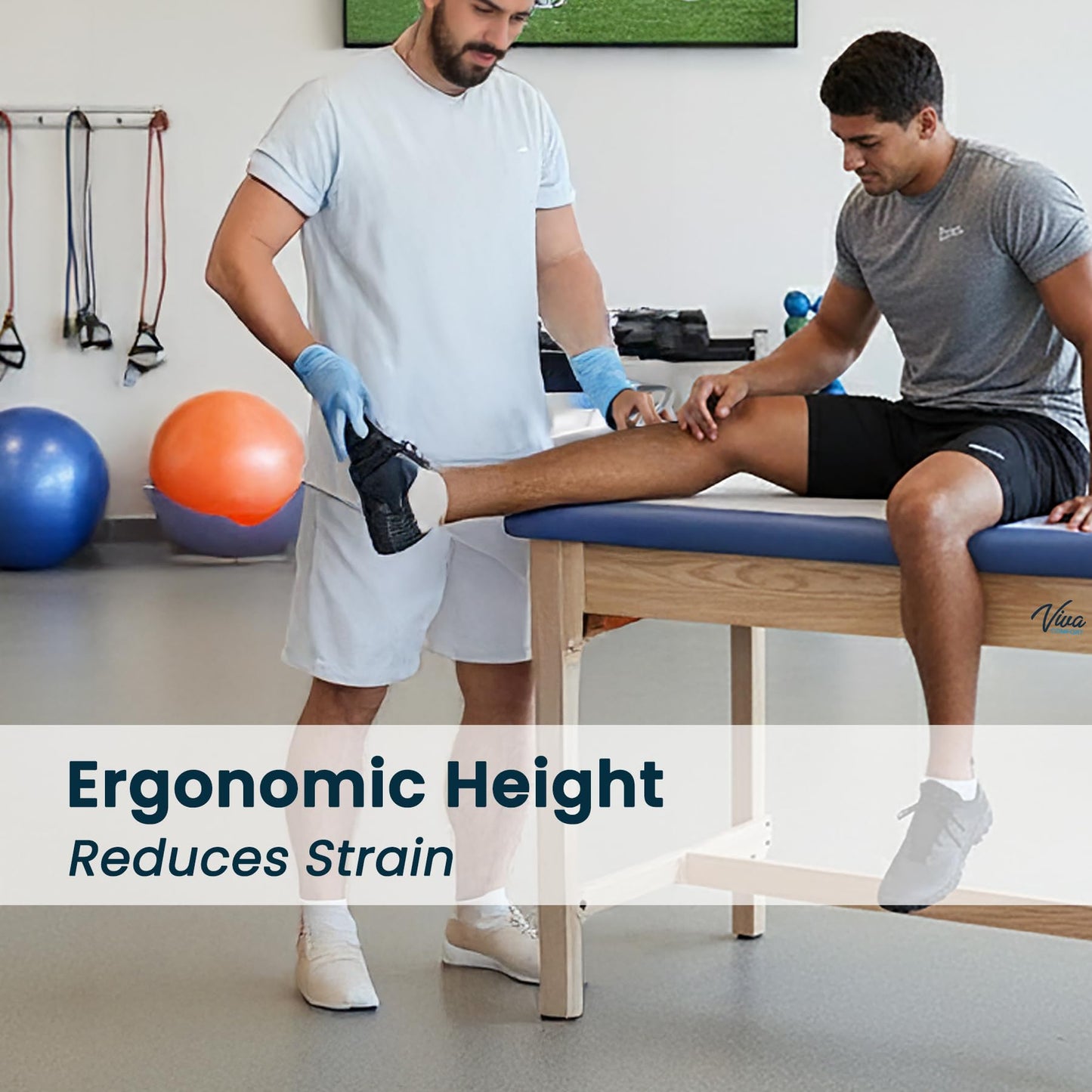Axis H-Brace Athletic Recovery Treatment Taping Table, 380 lbs. Weight Capacity (Paper Roll Holder and Cutter Sold Seperately)