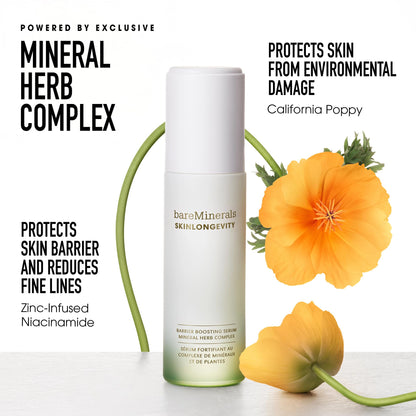 bareMinerals Skinlongevity Barrier Boosting Serum, 30ml, Vegan, Cruelty-Free & Dermatologist-Tested