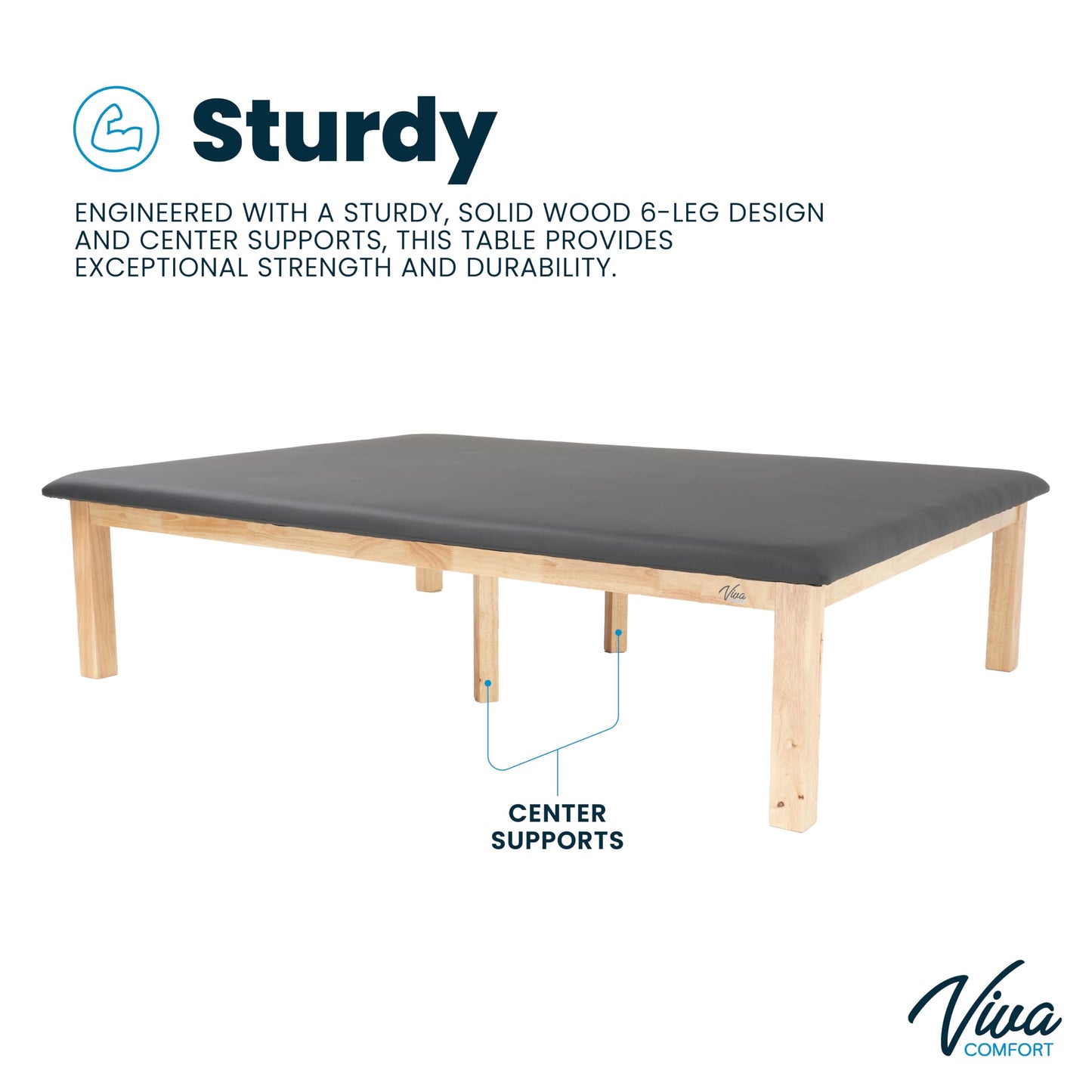 AdirMed Wide Bariatric Mat Table, Physiotherapy Exercise Table for Seniors
