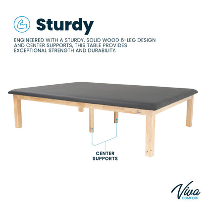 AdirMed Wide Bariatric Mat Table, Physiotherapy Exercise Table for Seniors