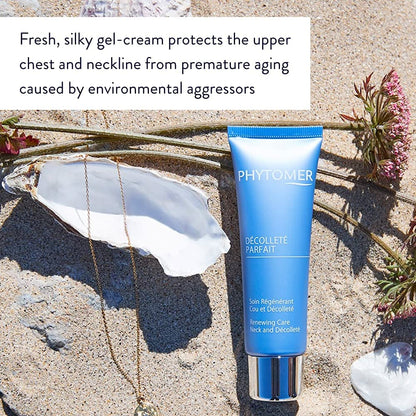 Phytomer Décolleté Parfait Neck Firming Cream | Anti-Aging Skin Tightening Gel-Cream for Neck & Chest| Helps Reduce Signs of Aging | Reduces Dark Spots & Wrinkles | 50 ml