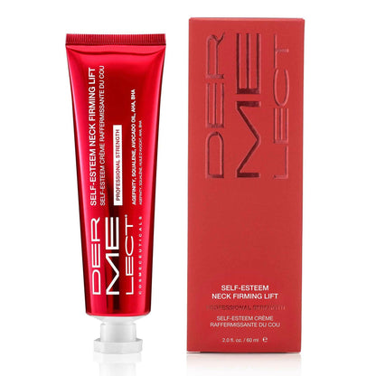 Dermelect Self-Esteem Neck Firming Lift Professional - Anti Aging Cream with Agefinity, Squalene, Green Tea Toning Hydrating Firming Treatment for Crepey Sagging Skin, Tech Neck 2 oz