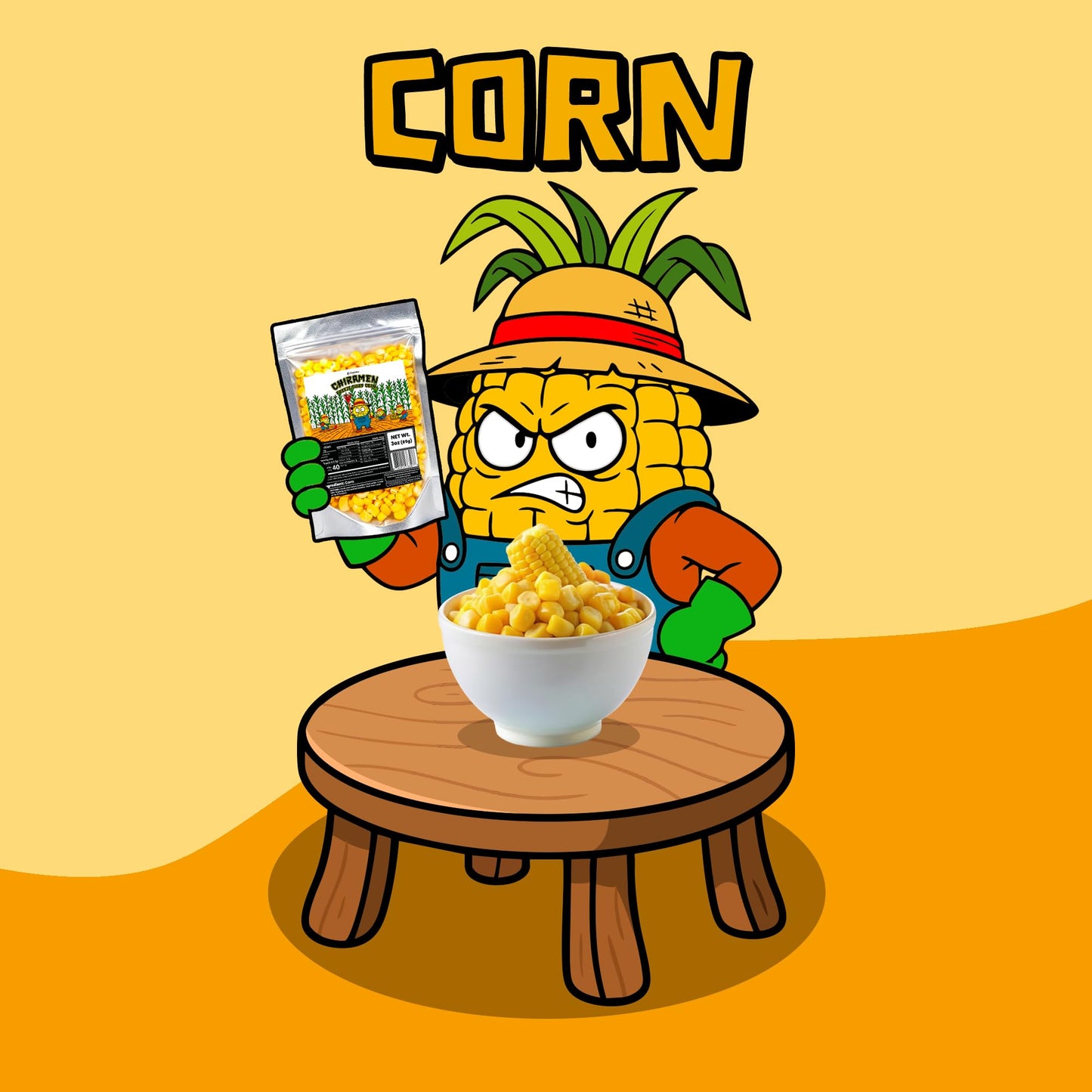 CHIRAMEN Freeze Dried Corn Ramen Toppings – Sweet Corn Kernels for Ramen, Cup Noodles, Soups, Fried Rice & Instant Noodle Bowls – Convenient Dried Corn Garnish
