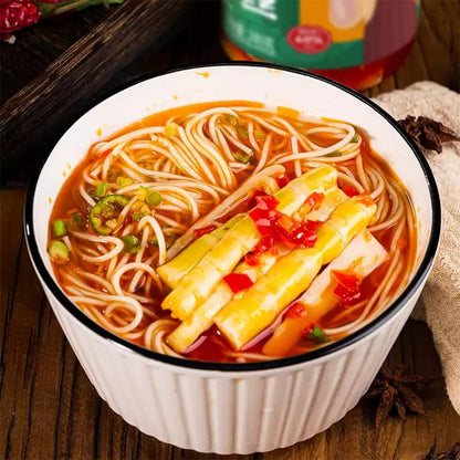 Bamboo Shoots-Spicy Bamboo Shoot Strips - 280g Can, Chinese Food, Can Be Served With Rice/Noodles (Spicy).