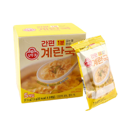 Otto-Gi Egg Drop Soup Mix - Anchovy Stock - Instant Freeze-Dried Soup Blocks - Ready in 1 Minute - Soft & Savory - Ideal for Travel/Hiking/Camping - Easy Preparation - Egg Flower Soup