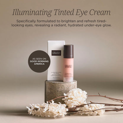 COLLEEN ROTHSCHILD Illuminating Tinted Eye Cream | Instant Brightening Effect | Nourishes & Targets Dark Circles | With Hyaluronic Acid, Caffeine, Pearlized Pigments & Peptides (0.5 fl oz)