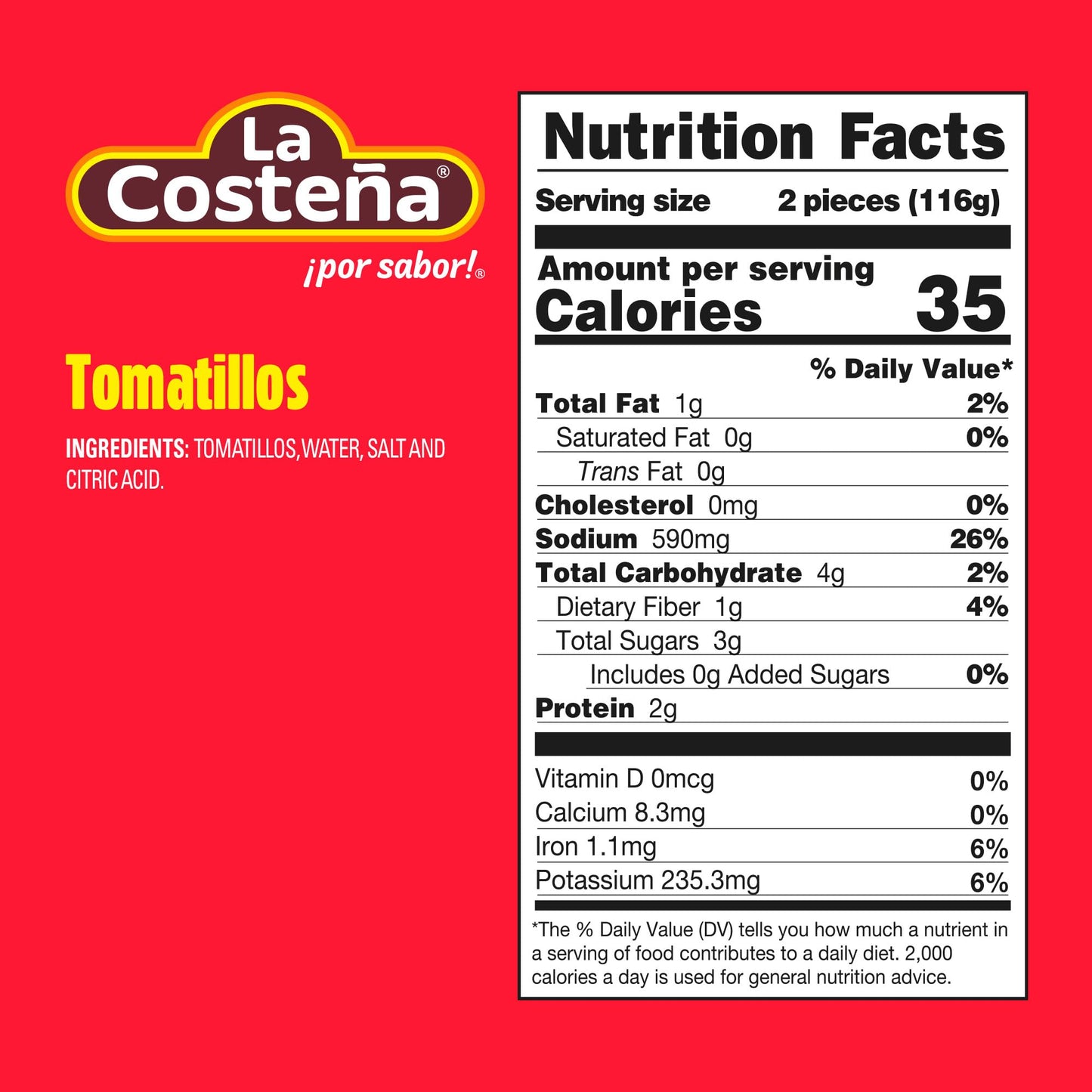 La Costeña Canned Tomatillos for Mexican Food, Tomatillo Salsa, Salsa Verde, Green Enchilada Sauce, Taco Sauce, Pico de Gallo & Tomato Soup - Pickled Green Tomatoes - 28oz, 3 Pack Canned Vegetables