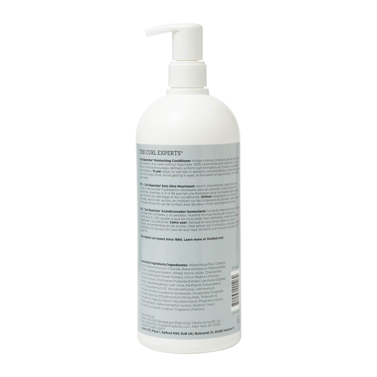 Ouidad Curl Quencher Moisturizing Conditioner for Tight Curls – Rich Detangling Conditioner Hydrates and Elongates Curly Hair, Soft, Nourished, Defined Curls, Helps Repair Damage, Sulfate-Free