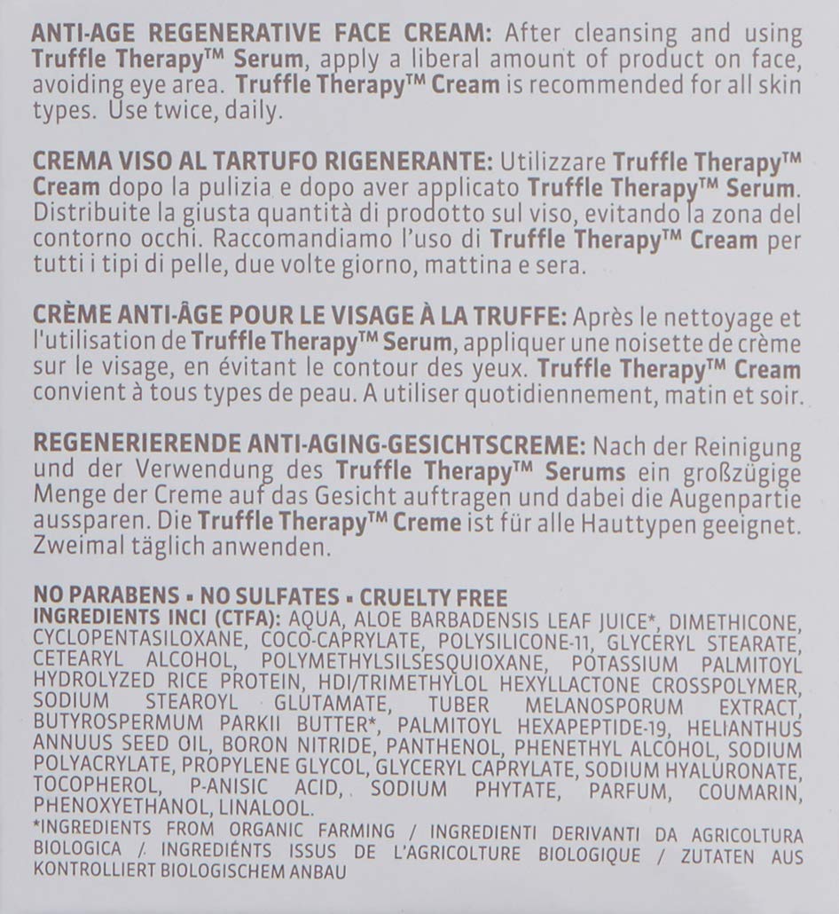 SKIN&CO Roma Truffle Therapy Anti-Age Regenerative Face Cream, 1.7 Fl Oz