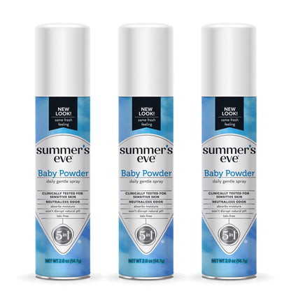 Summer's Eve Baby Powder & Ultra Daily Feminine Sprays, 2 oz, 3 Pack Bundle