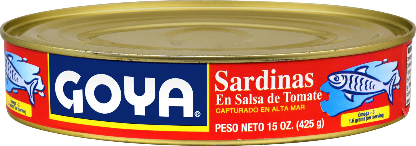 Goya Sardines in Tomato Sauce, 15 Ounce each, Pack of 2