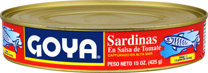 Goya Sardines in Tomato Sauce, 15 Ounce each, Pack of 2
