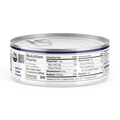Jego Solid Tuna in Water | Wild Natural Catch Tuna | Keto | Low Carb | Gluten Free | Soy Free | Canned | Ready to eat | Pack of 12 | 5oz can