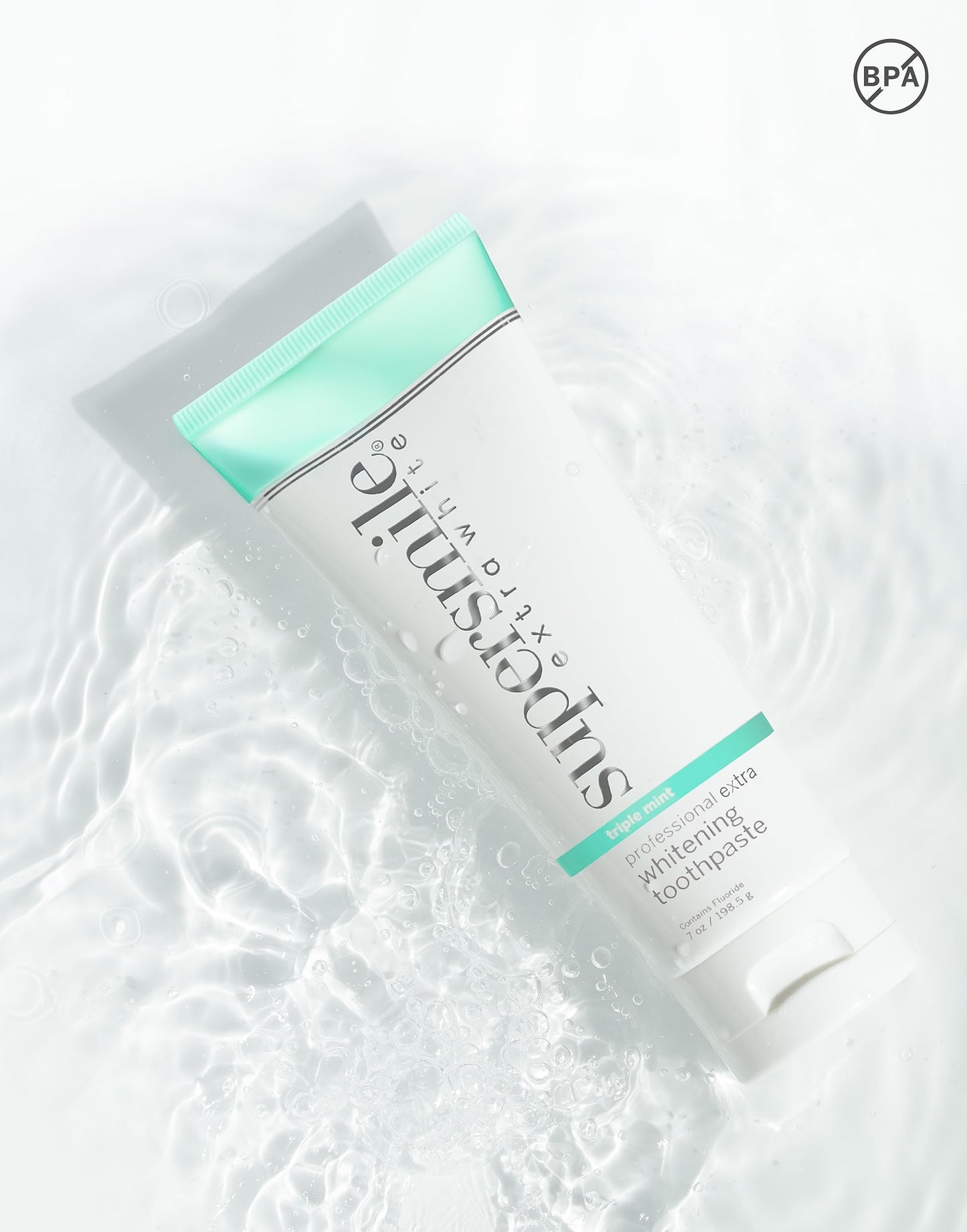 Supersmile Extra White Triple Mint Whitening Toothpaste – Professional Formula for Visibly Whiter Teeth – Whitens Up to 9 Shades, 7 oz