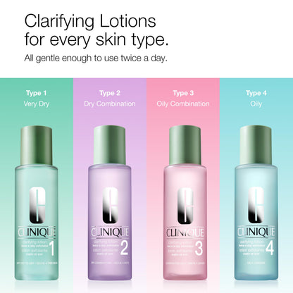 Clinique 3-Step Clarifying Lotion Face Exfoliator 2 | Toner With Witch Hazel | For Dry Combination Skin Types