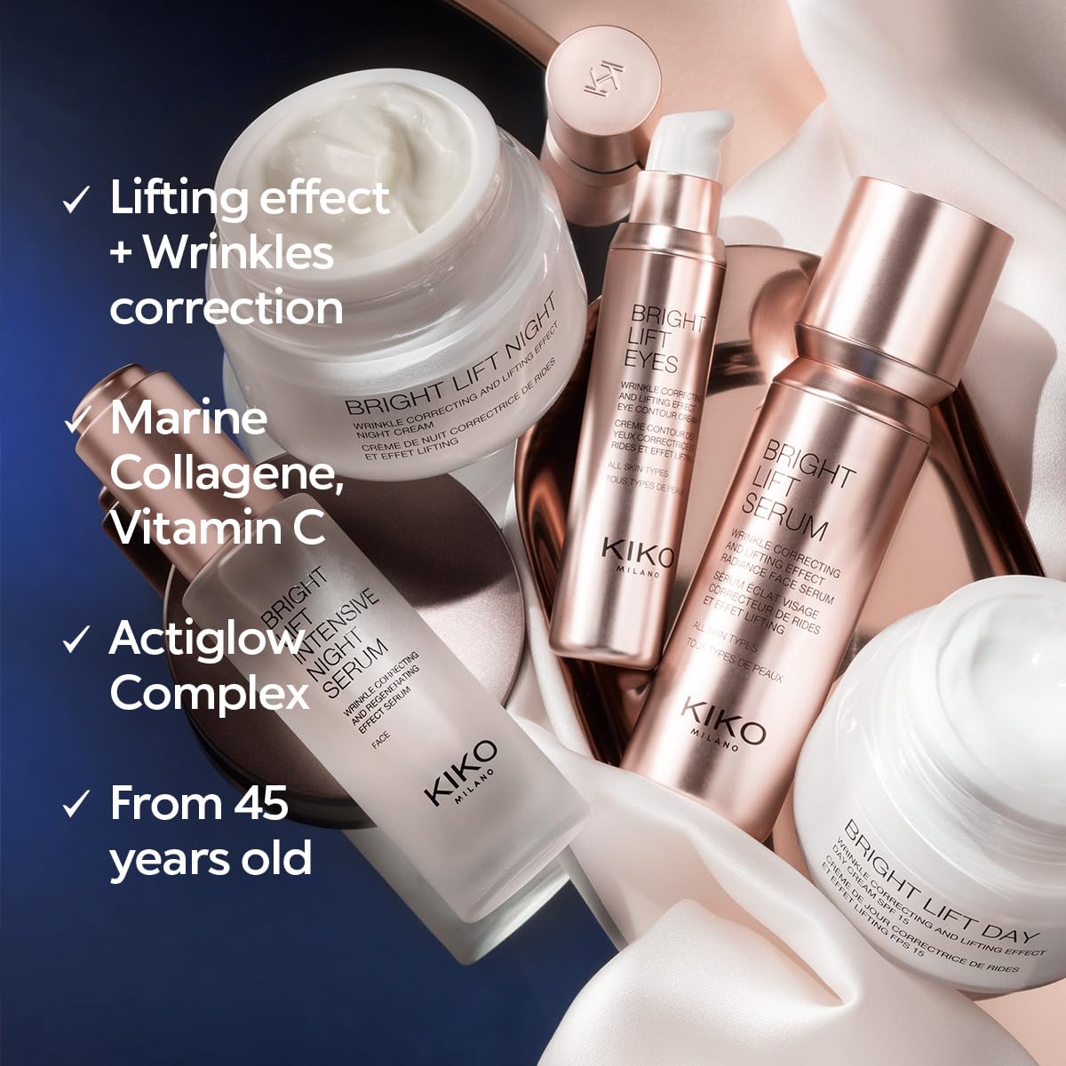 KIKO Milano Bright Lift Intensive Night Serum | For Wrinkles With A Regenerating Effect
