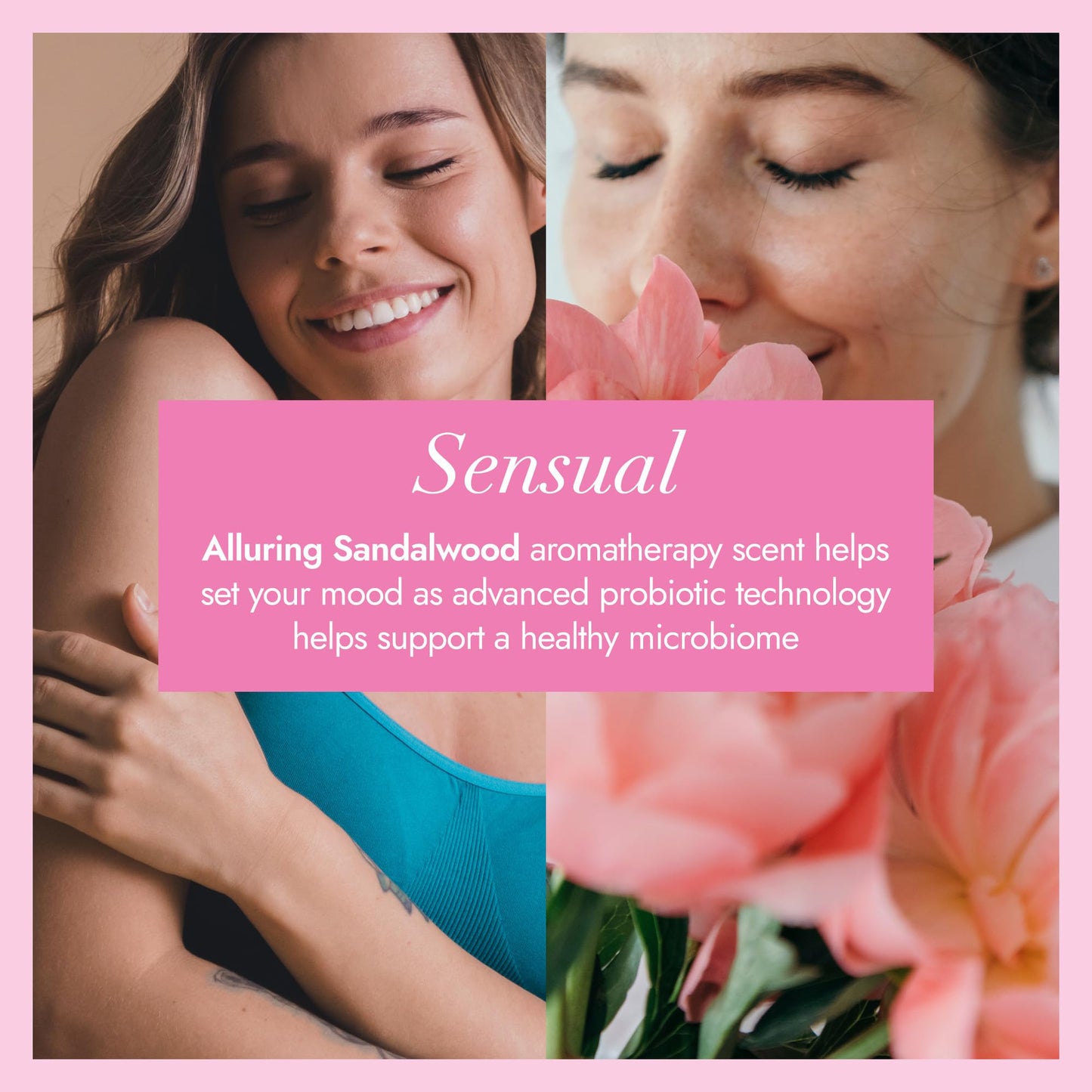 Vagisil Feminine Wash for Intimate Area Hygiene, Scentsitive Scents® Sensual Mood Alluring Sandalwood, pH Balanced and Gynecologist Tested, 12 oz (Pack of 1)