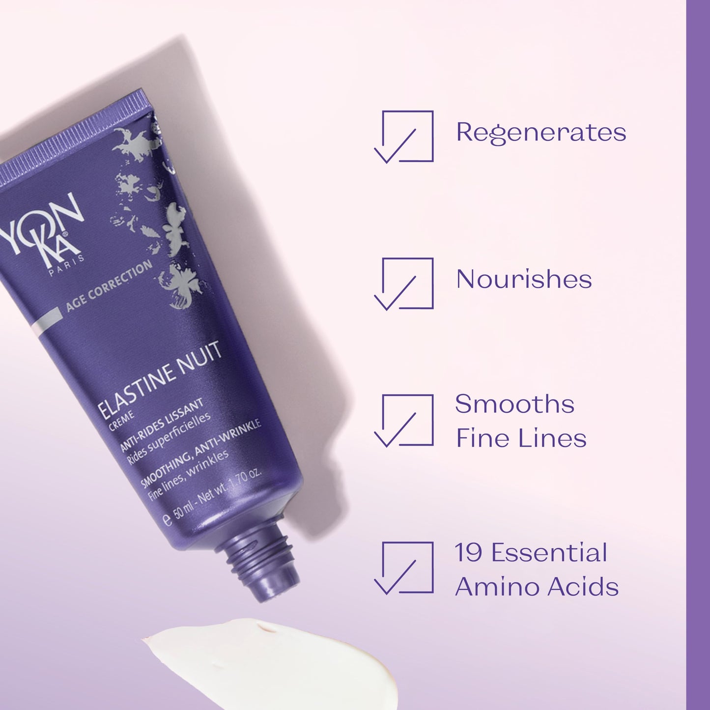 Yonka Elastine Anti-Aging Face Cream | Visibly Smooth Wrinkles, Firms & Deeply Hydrates | Repairs Damaged Skin | Vitamins A, C & E, Elastin Peptides & 19 Amino Acids | Non-Greasy