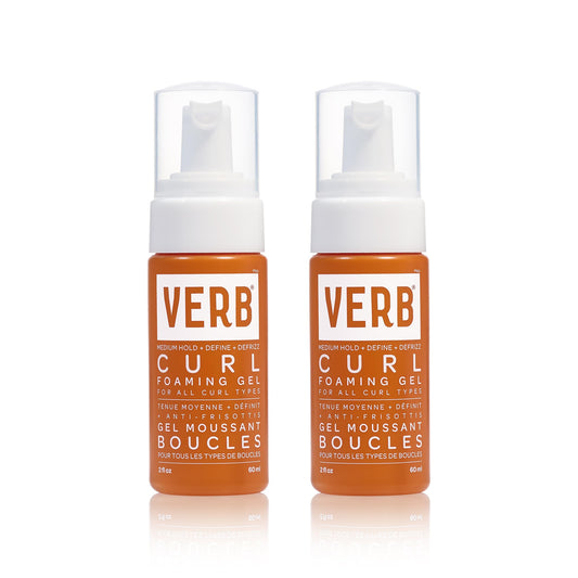 VERB Curl Foaming Gel – Frizz Control Foaming Gel - For Waves, Curls and Coils - Defines + Enhances for Medium Hold – Vegan, No Parabens or Harmful Sulfates