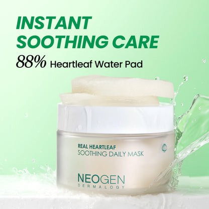 NEOGEN DERMALOGY Real Heartleaf Soothing Daily Pad, Heartleaf Toner Pad/40Pads