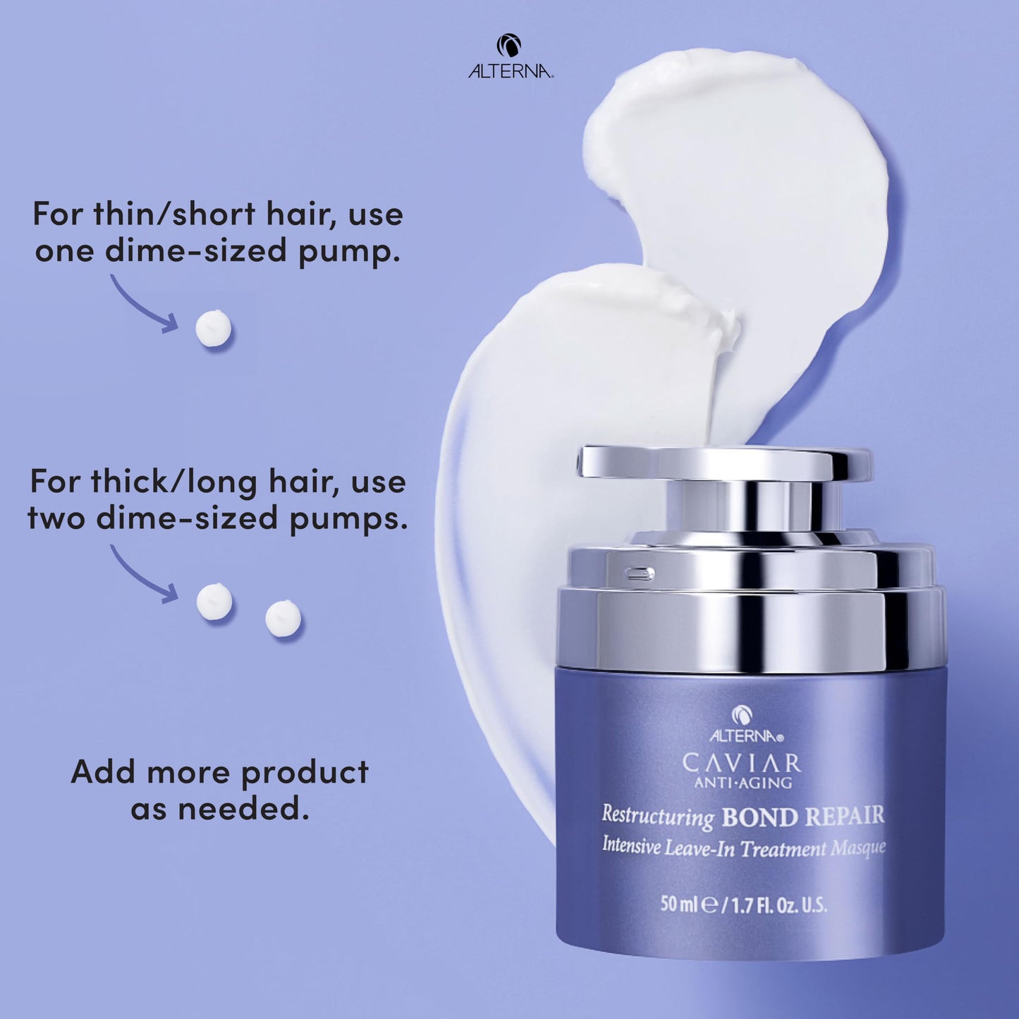 Alterna Haircare CAVIAR Anti-Aging Restructuring Bond Repair Intensive Leave-In Treatment Masque 1.7oz | Repairs, Strengthens and Protects Damaged Hair
