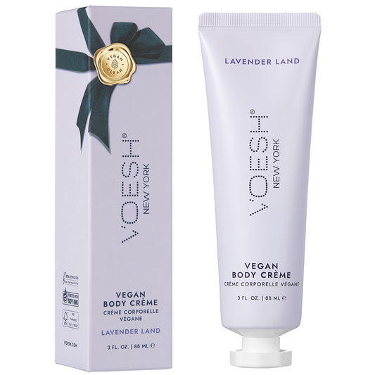 VOESH Vegan Body Creme - Skin Moisturing Cream, K-Beauty Korean Skincare, Lavender Land - 3oz