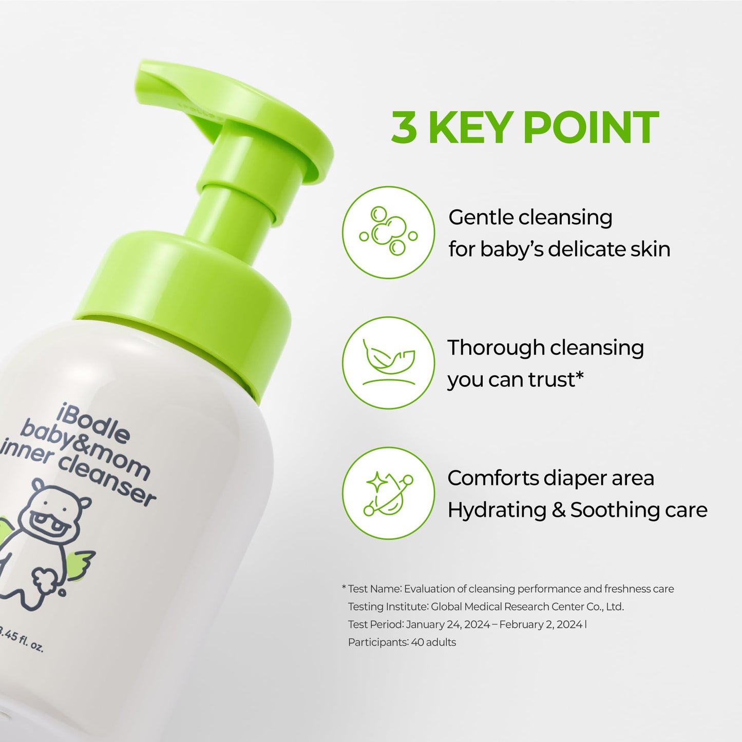 Baby & Mom Intimate Wash – Gentle Antibacterial Cleanser for Delicate Areas, pH-Balanced, Deodorizing, Soothing Foam Care for Sensitive Skin, 8.45 fl oz