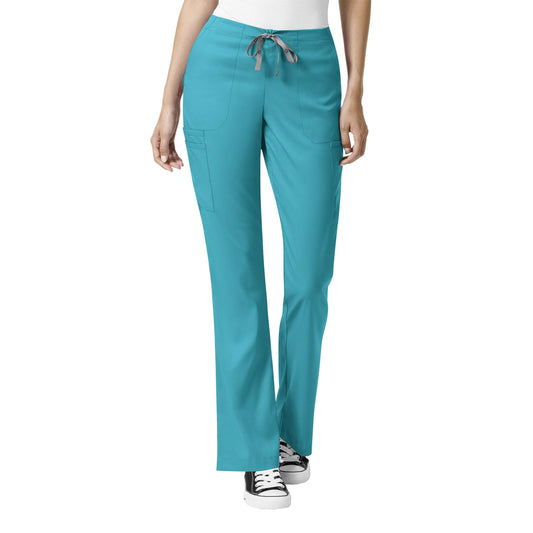 Women's Moderate Flare Leg Cargo Pant Teal Blue